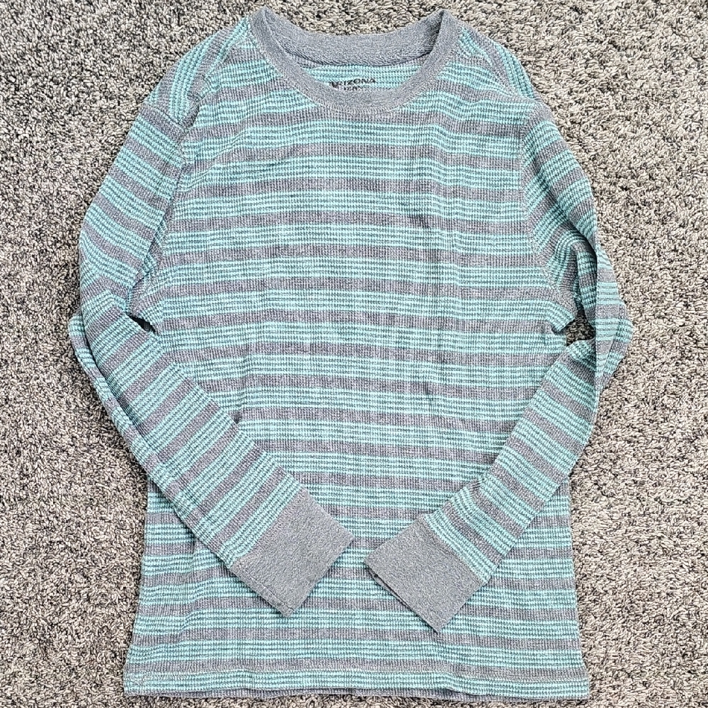 Arizona Jean Company Gray and Teal Knit Top